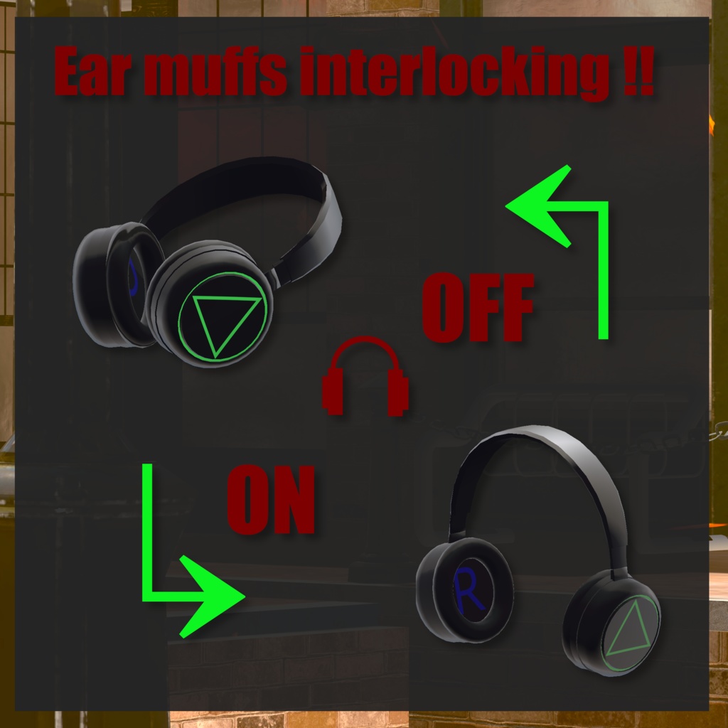 【VRChat想定】Simple Head Phone【3Dモデル】