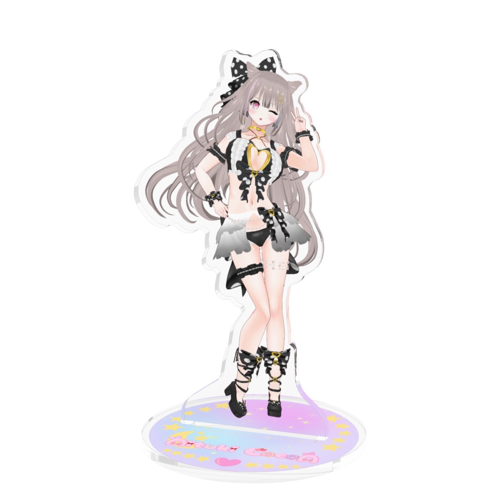 《愛月ここあ》Black ver. アクリルスタンド (Black ver.Acrylic Display Stand.)《AitukiCocoa》