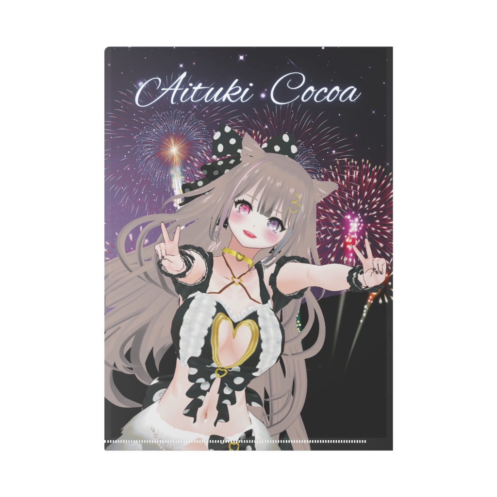 《愛月ここあ》Night ver.クリアファイル♡Plastic file holder