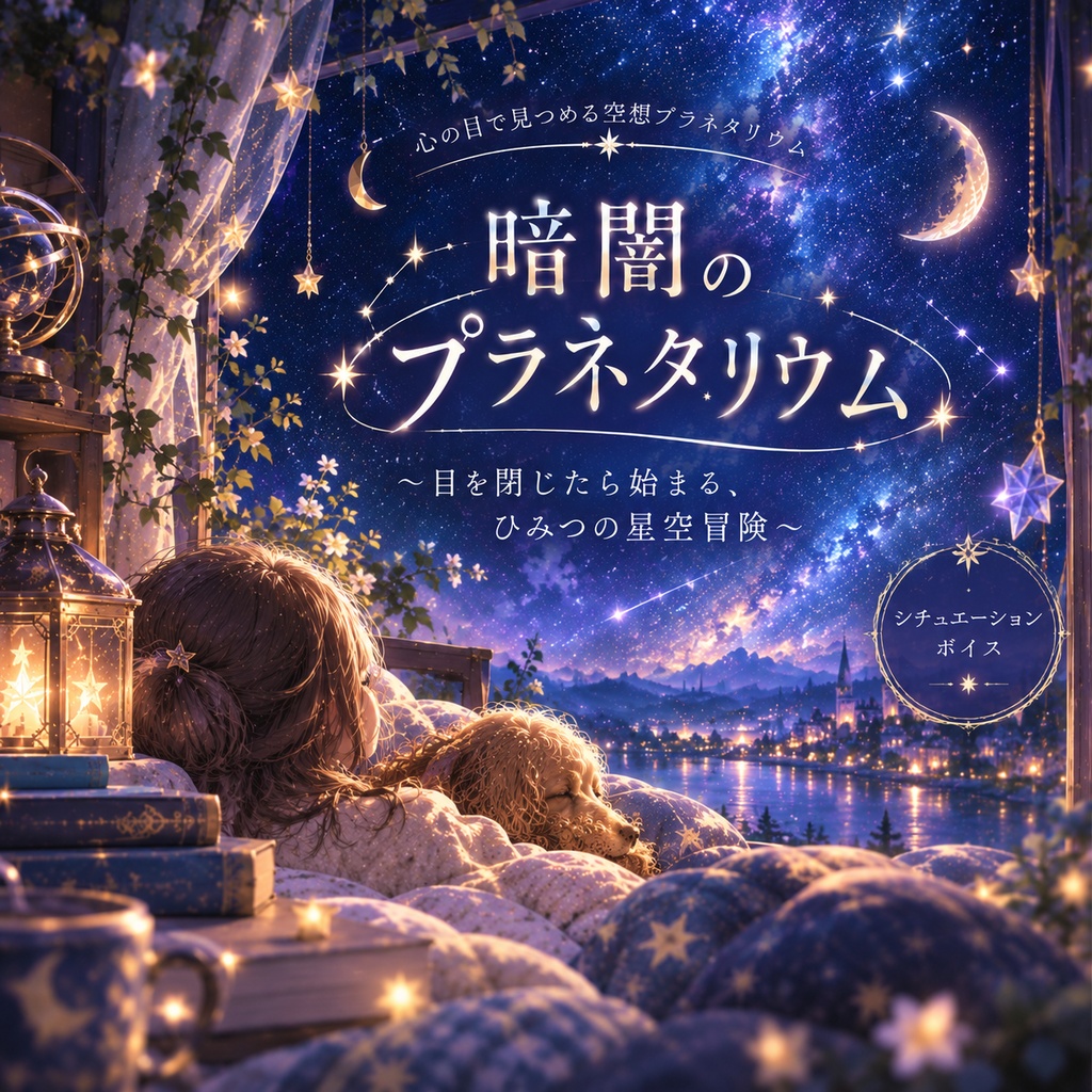【ASMR/シチュボ】暗闇のプラネタリウム 〜目を閉じたら始まる、ひみつの星空冒険〜【完全生音・睡眠導入】
