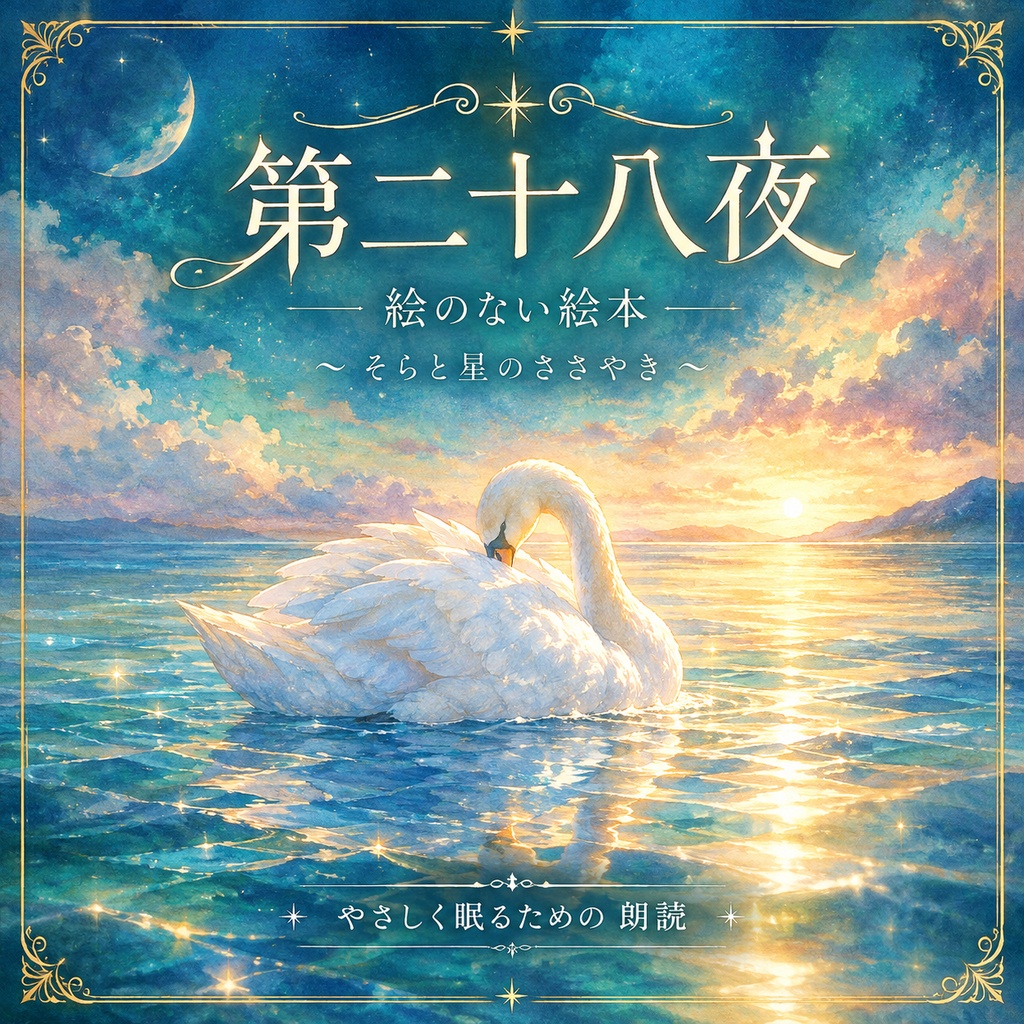 【睡眠導入・癒やし朗読】絵のない絵本 第二十八夜｜白鳥と夜明けの海 〜そらと星のささやき〜