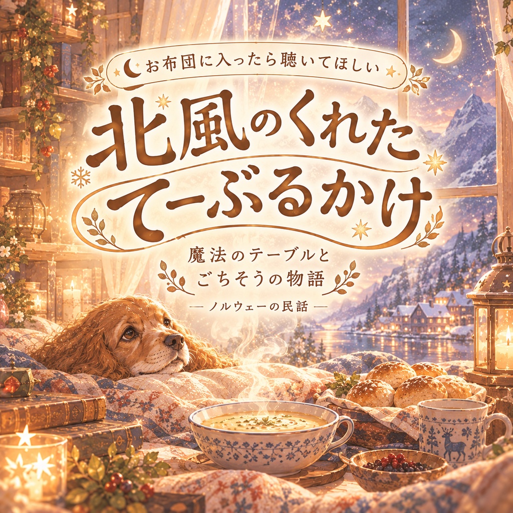 【ささやき朗読/ASMR】『北風のくれたてーぶるかけ』(ノルウェー民話)〜おやすみ前おはなしのじかん〜
