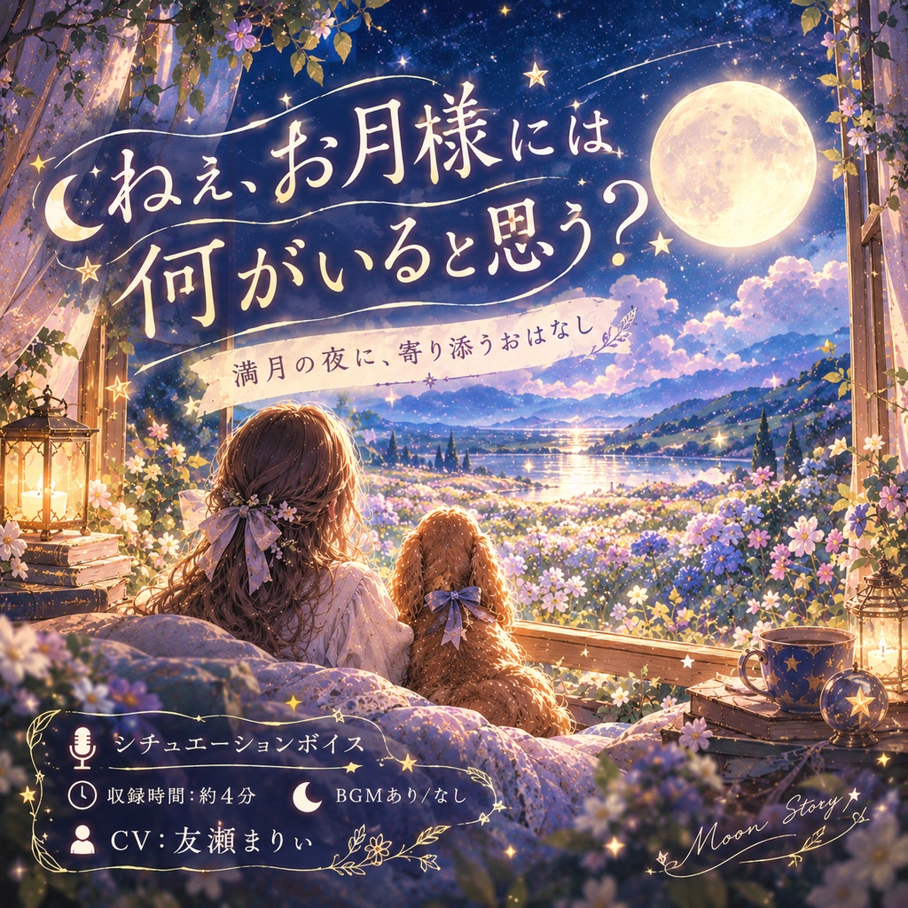 【おやすみボイス】ねぇ、お月様には何がいると思う?|満月の夜に寄り添うおはなし【CV: 友瀬まりぃ】