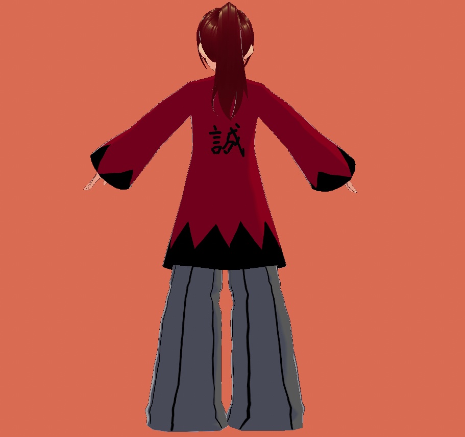 四神相応新撰組だんだら羽織vrmアバターシリーズ「朱雀」Vroid用