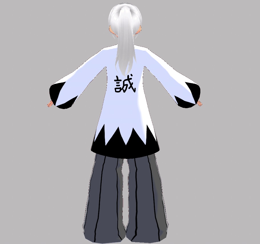 四神相応新撰組だんだら羽織vrmアバターシリーズ「白虎」Vroid用