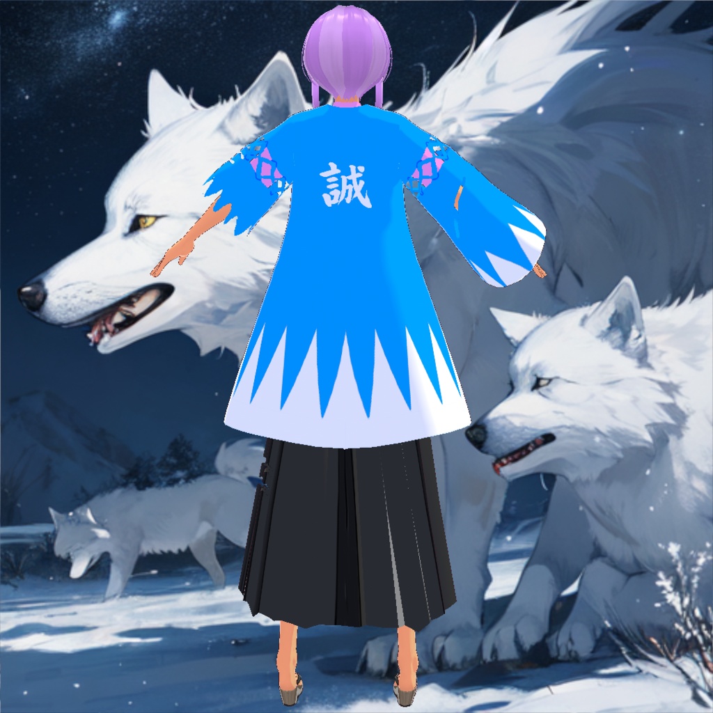 新撰組三番隊組長斎藤一美アバターVroid,vrm