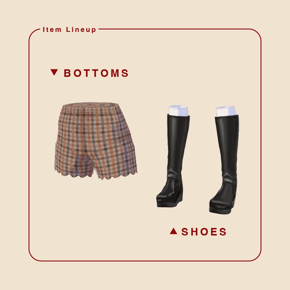 【VRoid】トレンチコートコーデセット