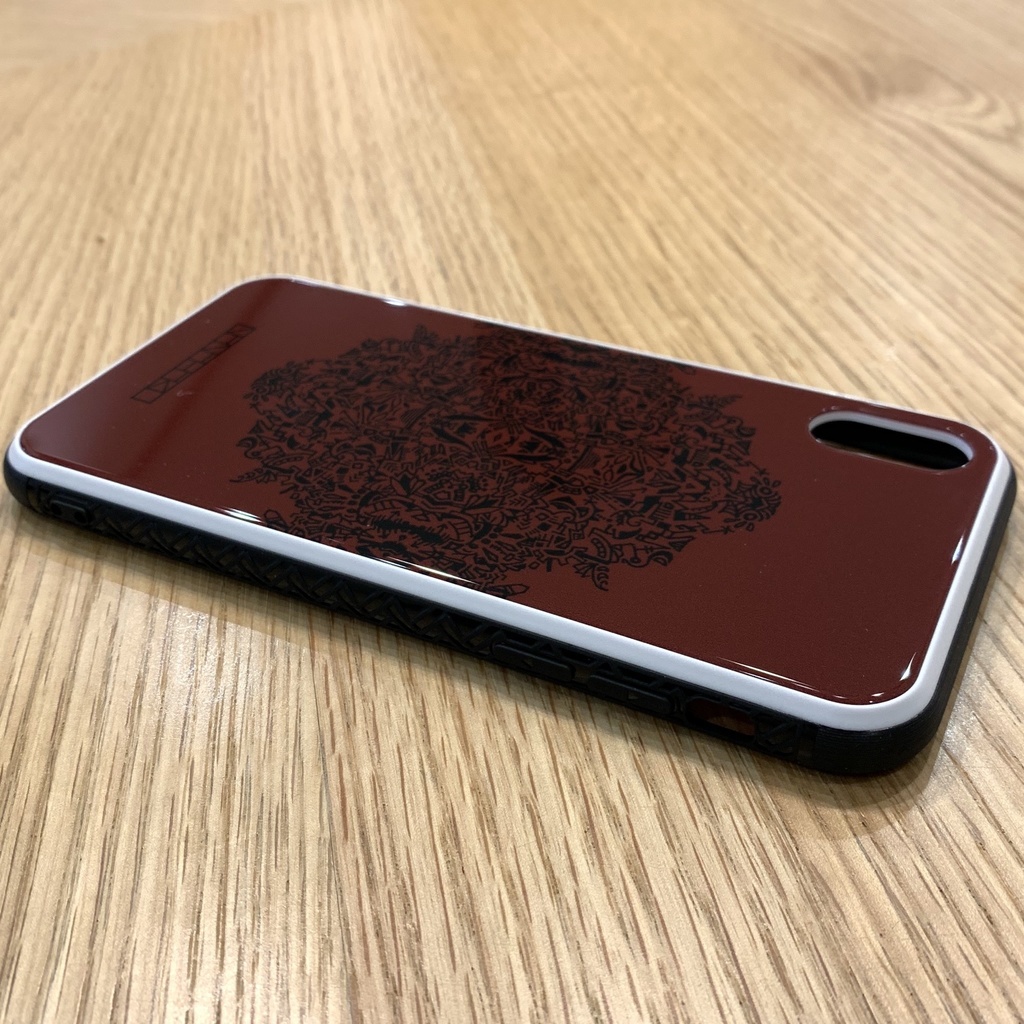 【TYPE1】背面強化ガラススマホケース(アカ)