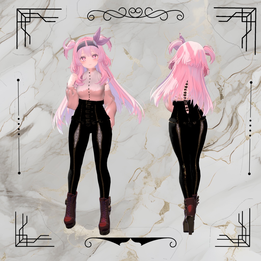 patchwork pants&shirt