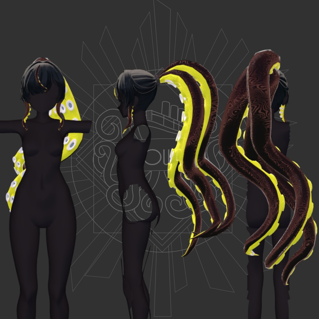 Tentcle pony tail