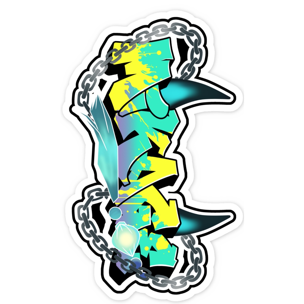 グラフィティロゴ_スマホステッカー