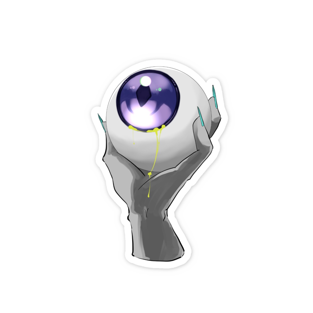 おめんたま(涙)_スマホステッカー