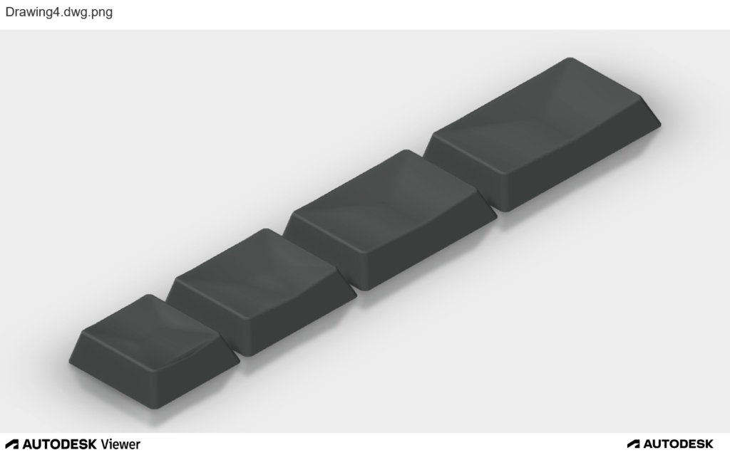 【choc v1用STLデータ】【18.05mm】1u～1.75u バラ