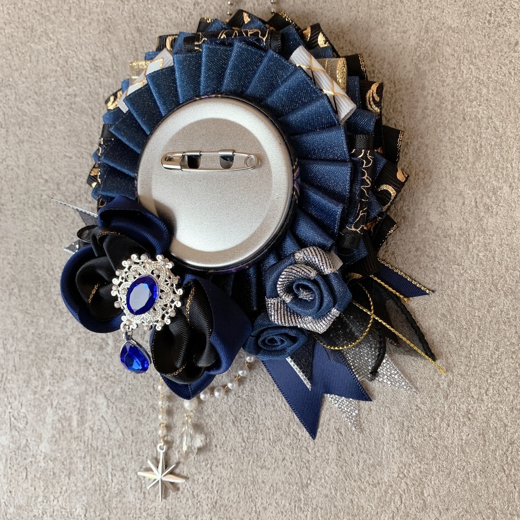 痛ロゼット♪紺×黒 50-65mm用