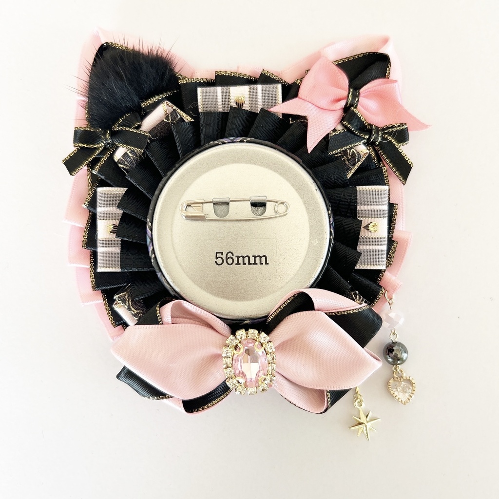 ねこちゃん型ロゼット♪50-56mmほど用