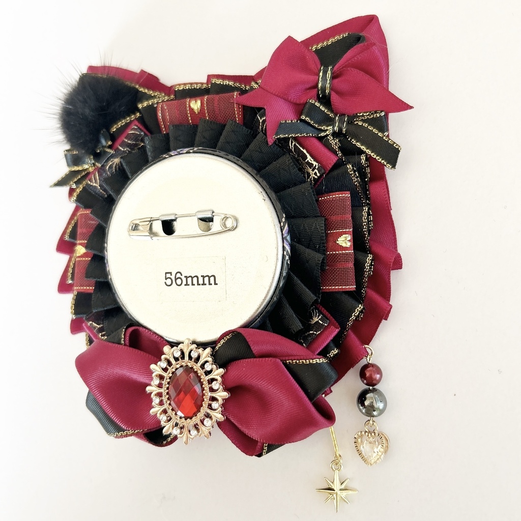 ねこちゃん型ロゼット♪50-56mmほど用