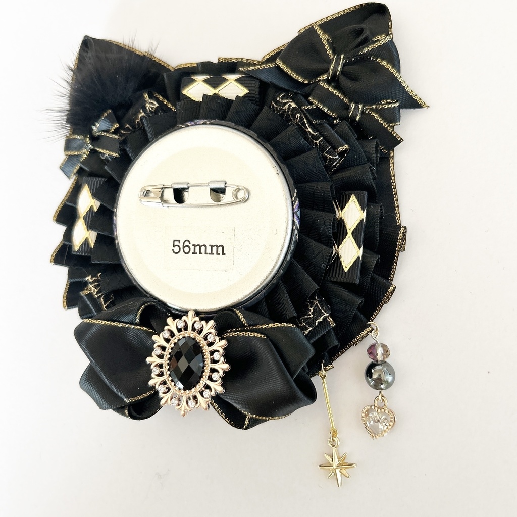 ねこちゃん型ロゼット♪50-56mmほど用