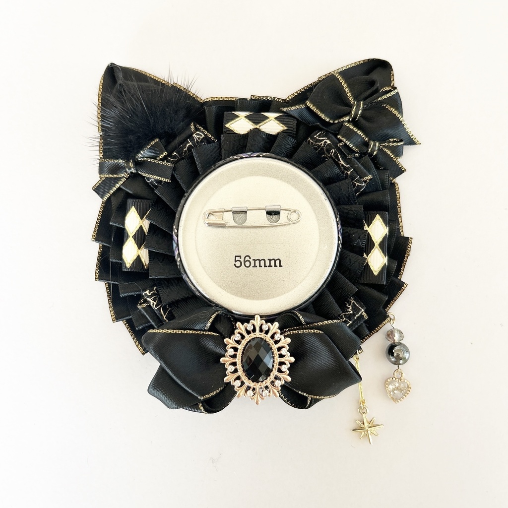 ねこちゃん型ロゼット♪50-56mmほど用