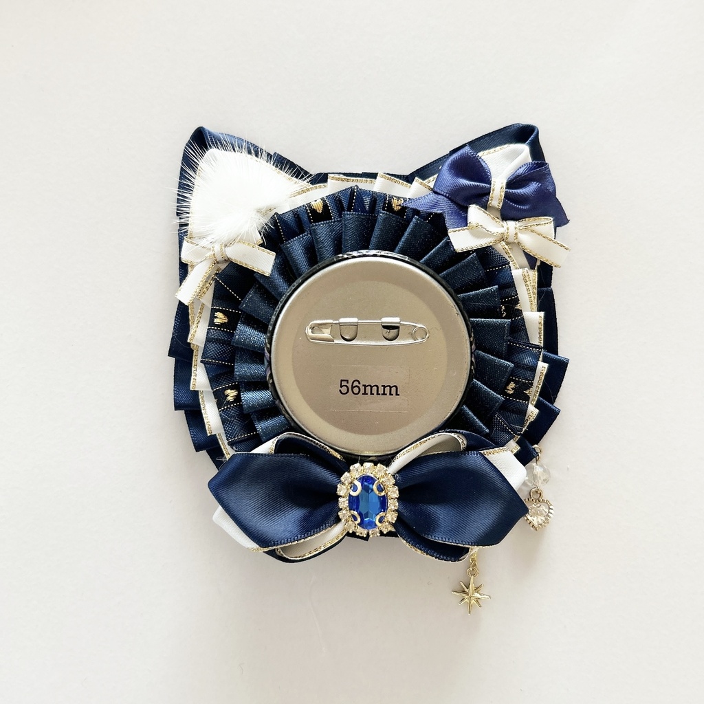 ねこちゃんロゼット♪白系 50-56mmほど用