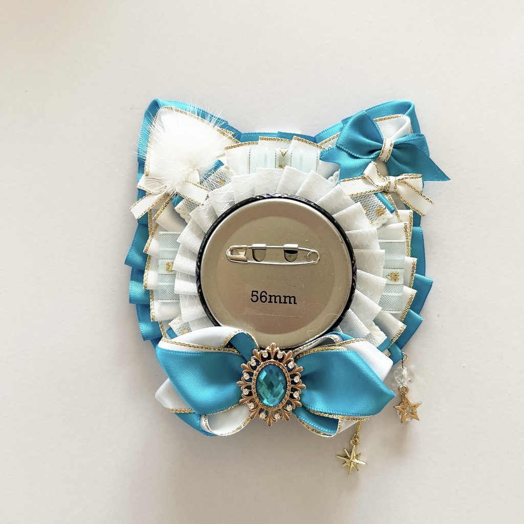 ねこちゃんロゼット♪白系 50-56mmほど用