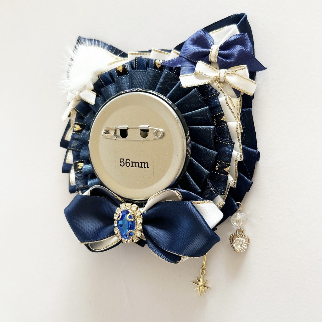 ねこちゃんロゼット♪白系 50-56mmほど用