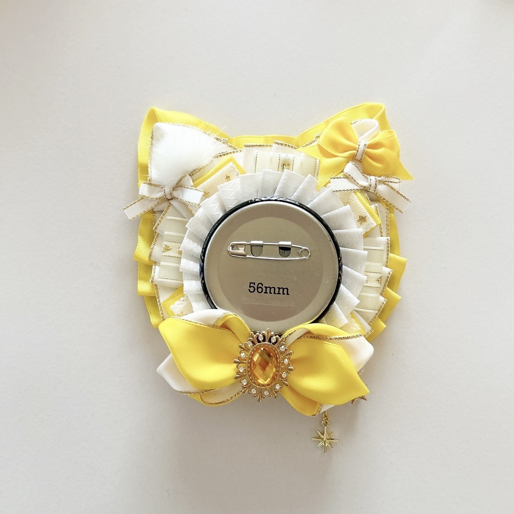 ねこちゃんロゼット♪白系 50-56mmほど用