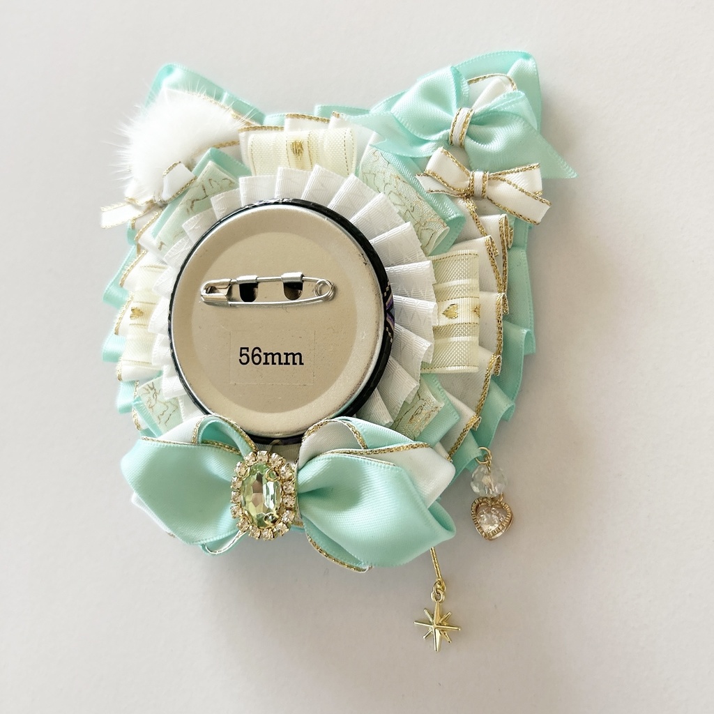 ねこちゃんロゼット♪白系 50-56mmほど用