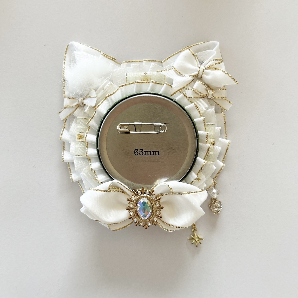 ねこちゃんロゼット 白♪50-65mm