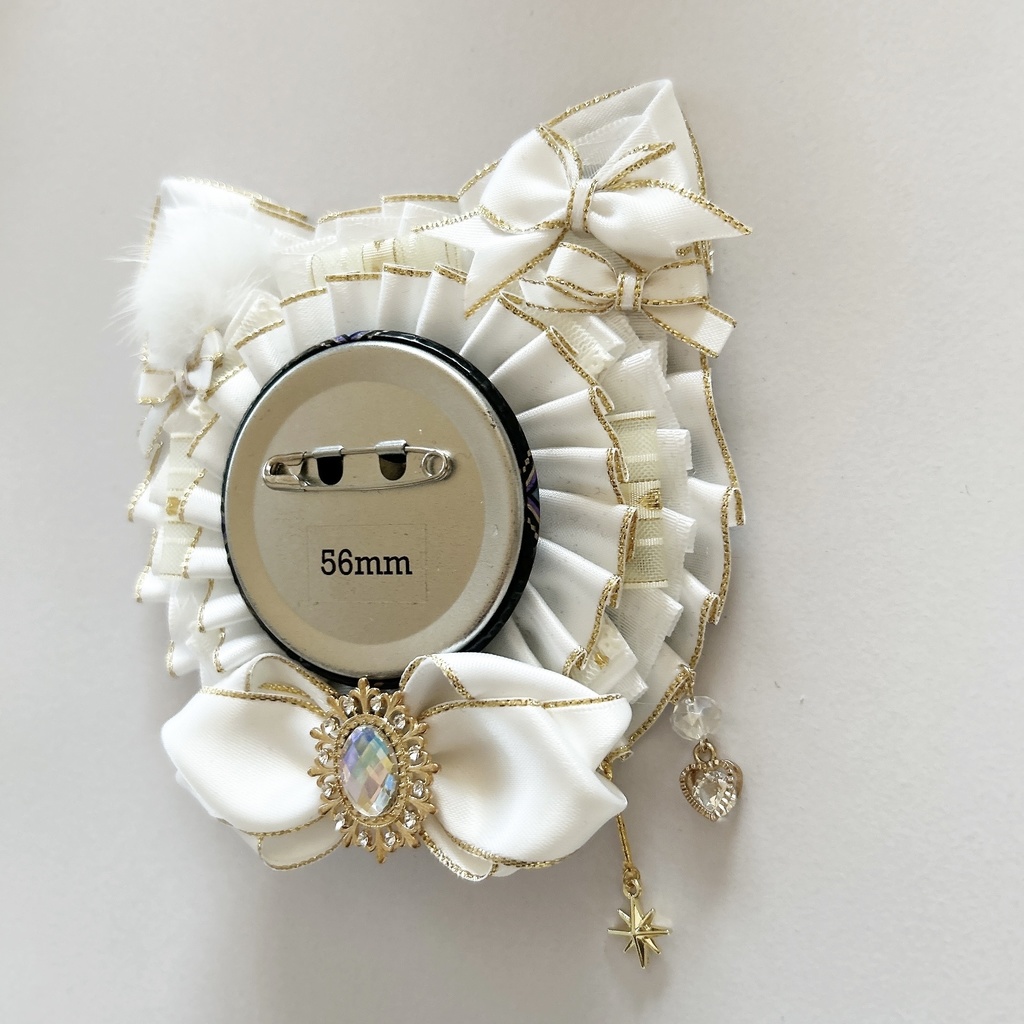 ねこちゃんロゼット 白♪50-65mm