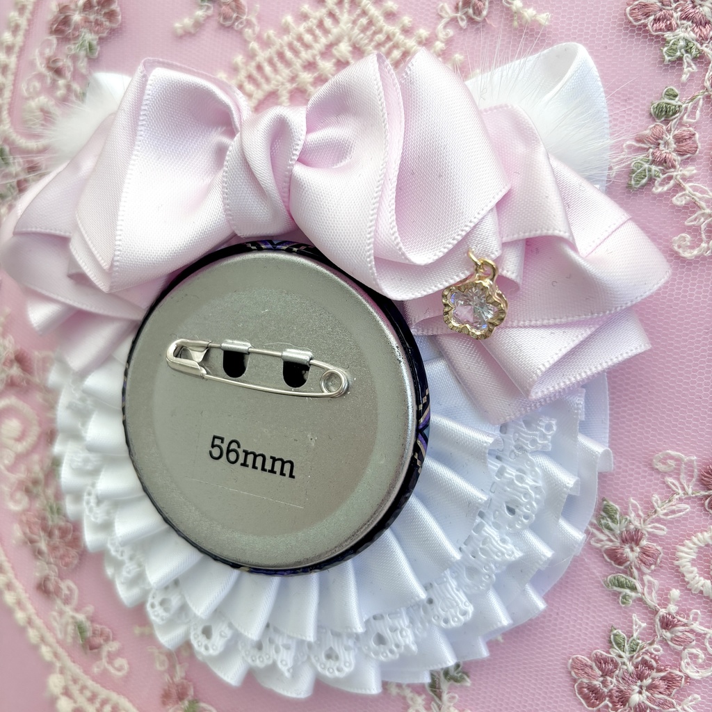 ふりふりねこちゃんロゼット♪56mm