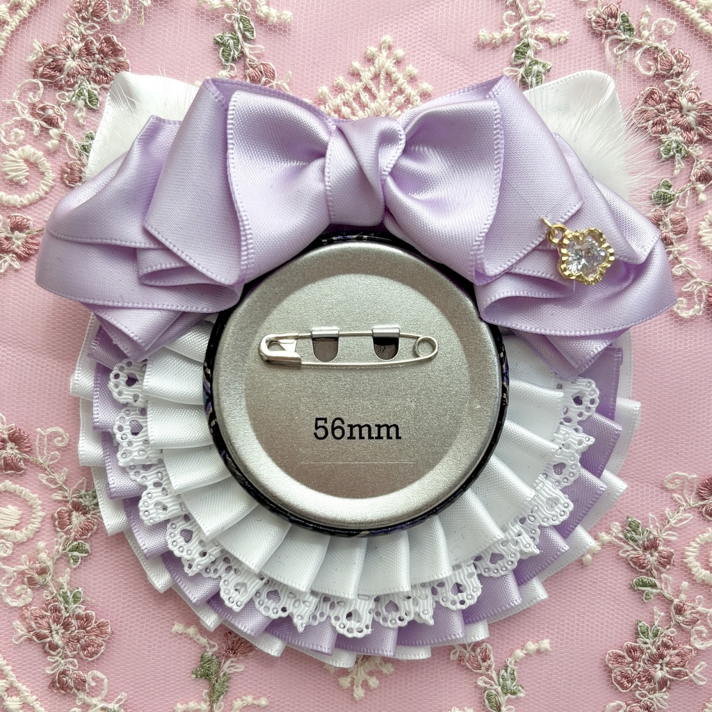 ふりふりねこちゃんロゼット♪56mm