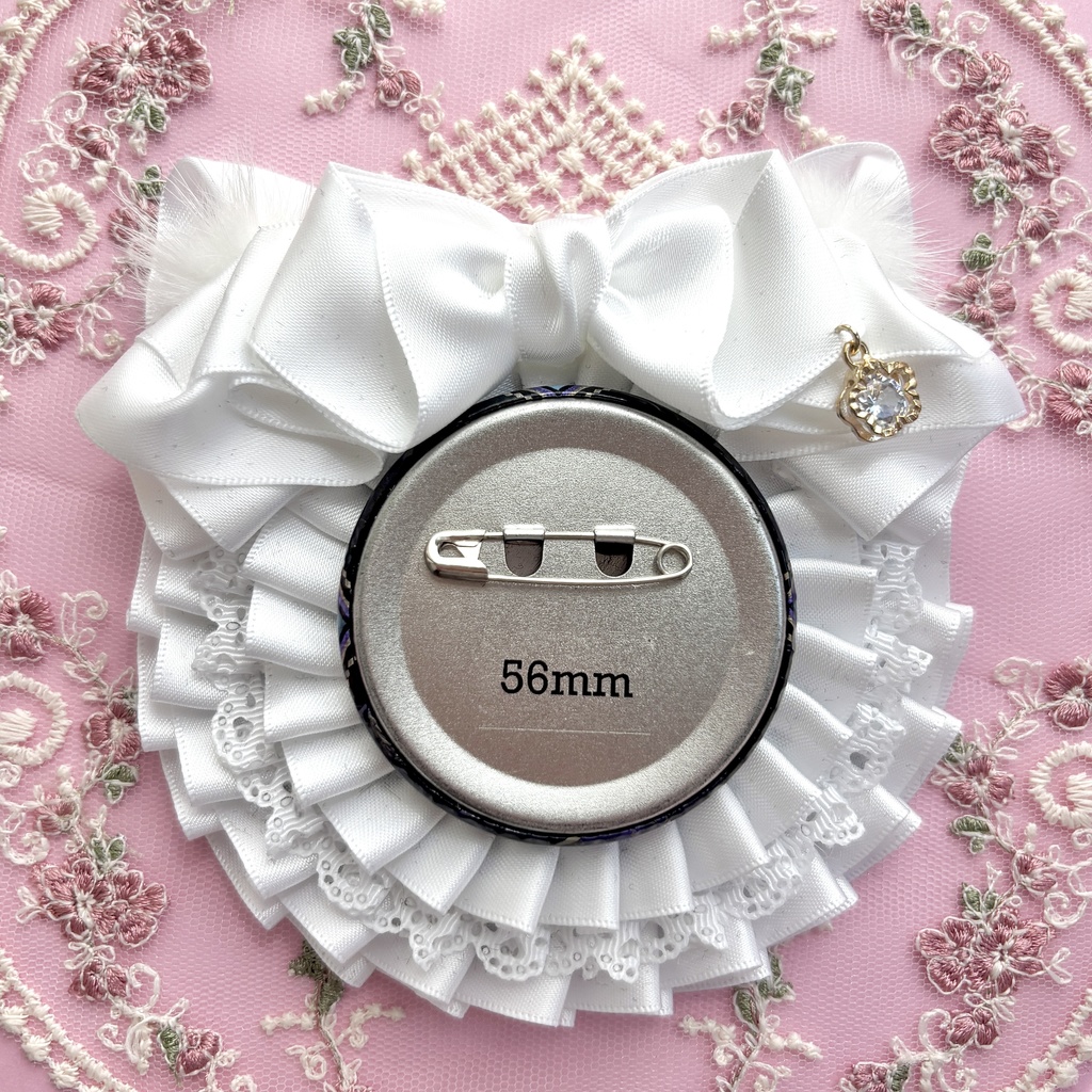 ふりふりねこちゃんロゼット♪56mm