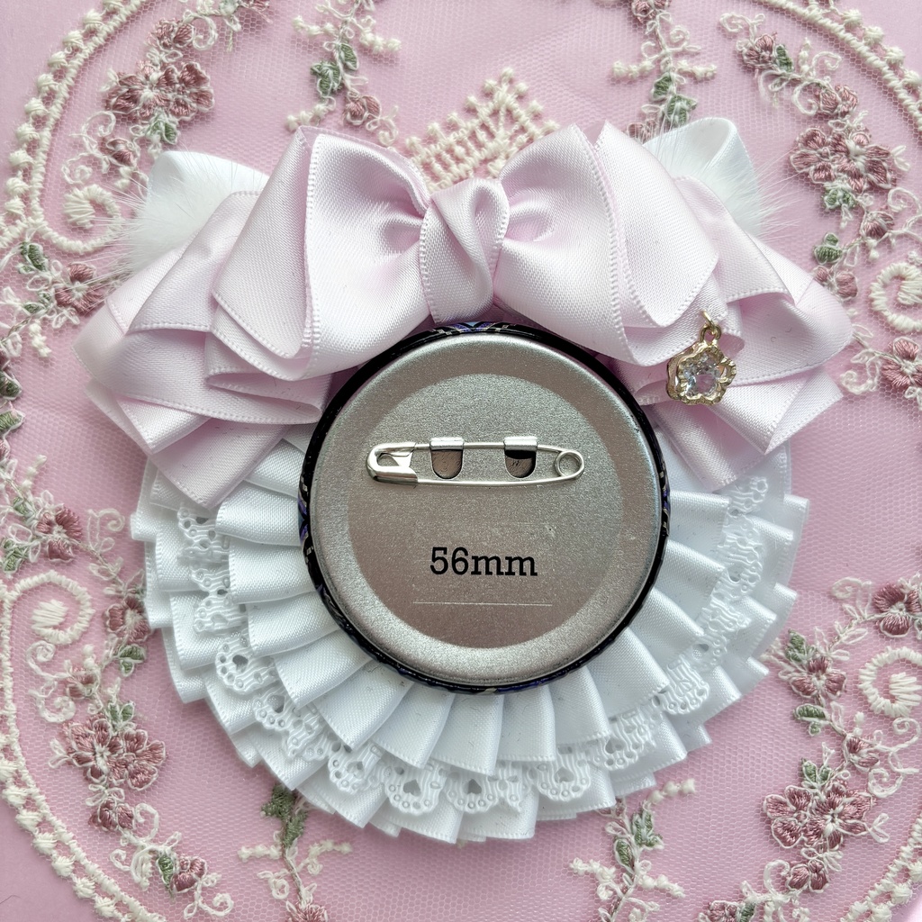 ふりふりねこちゃんロゼット♪56mm