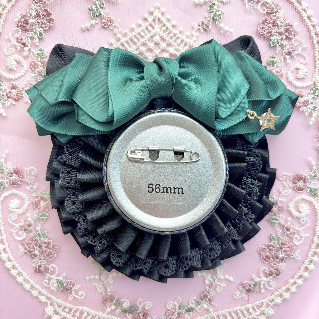 ふりふりねこちゃんロゼット♪56mm