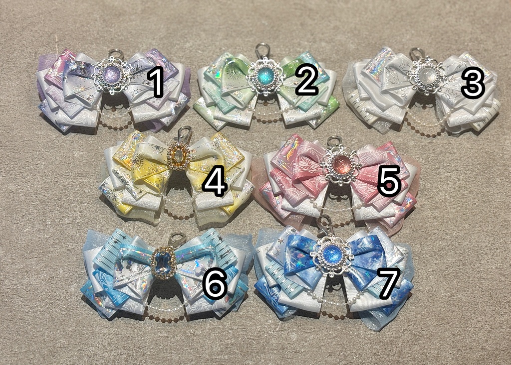 きらきらリボンチャーム 小 パール付