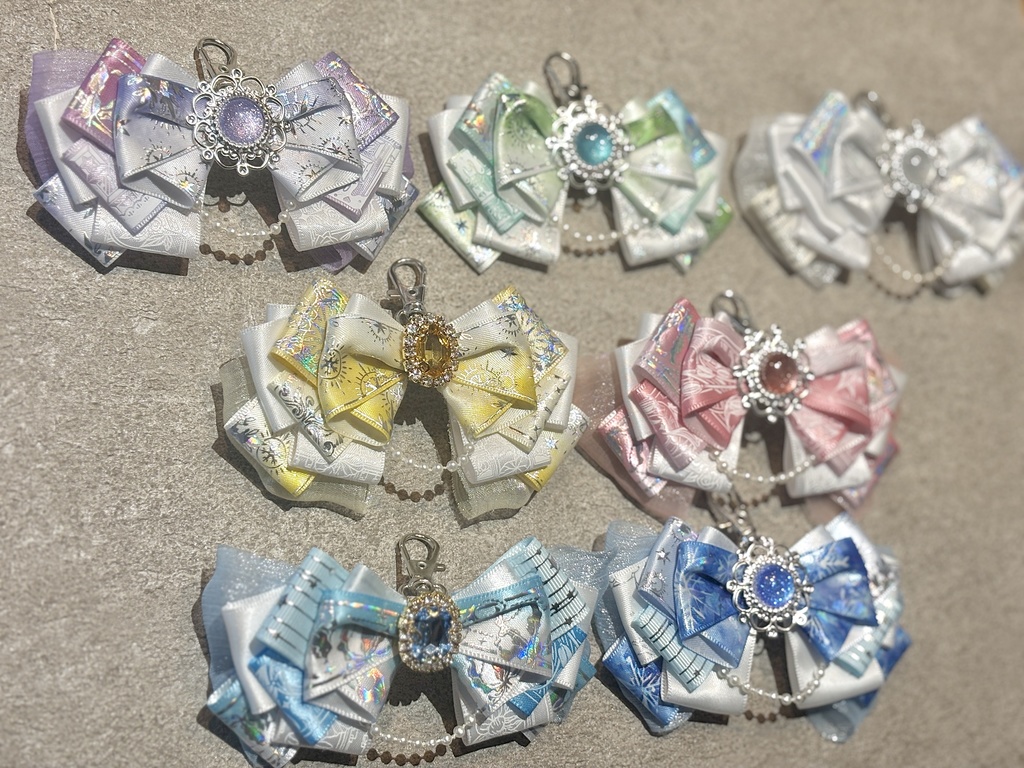 きらきらリボンチャーム 小 パール付