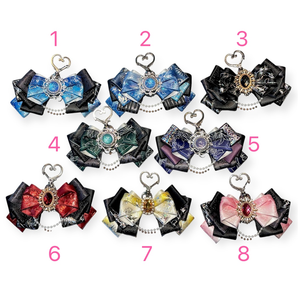 きらきらリボンチャーム小 黒系