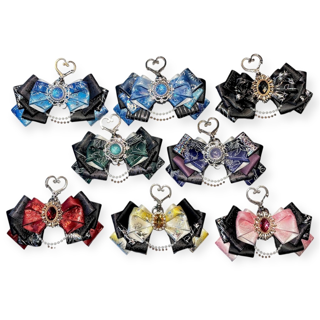 きらきらリボンチャーム小　黒系