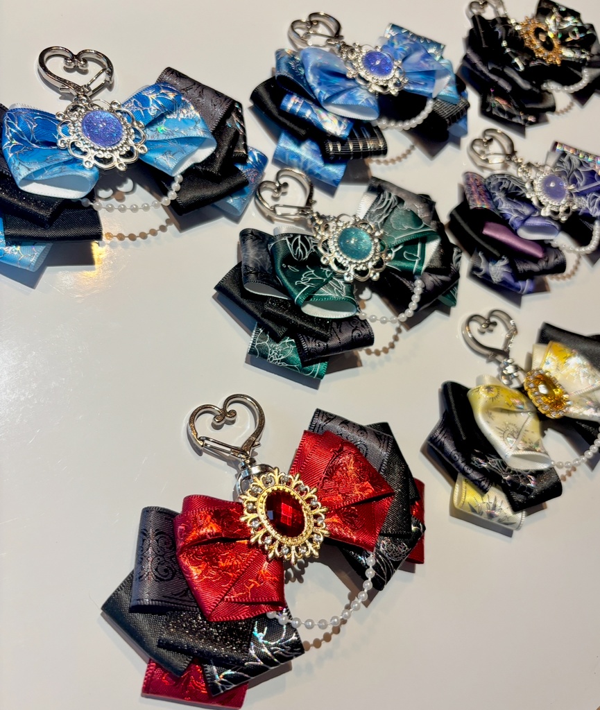 きらきらリボンチャーム小 黒系