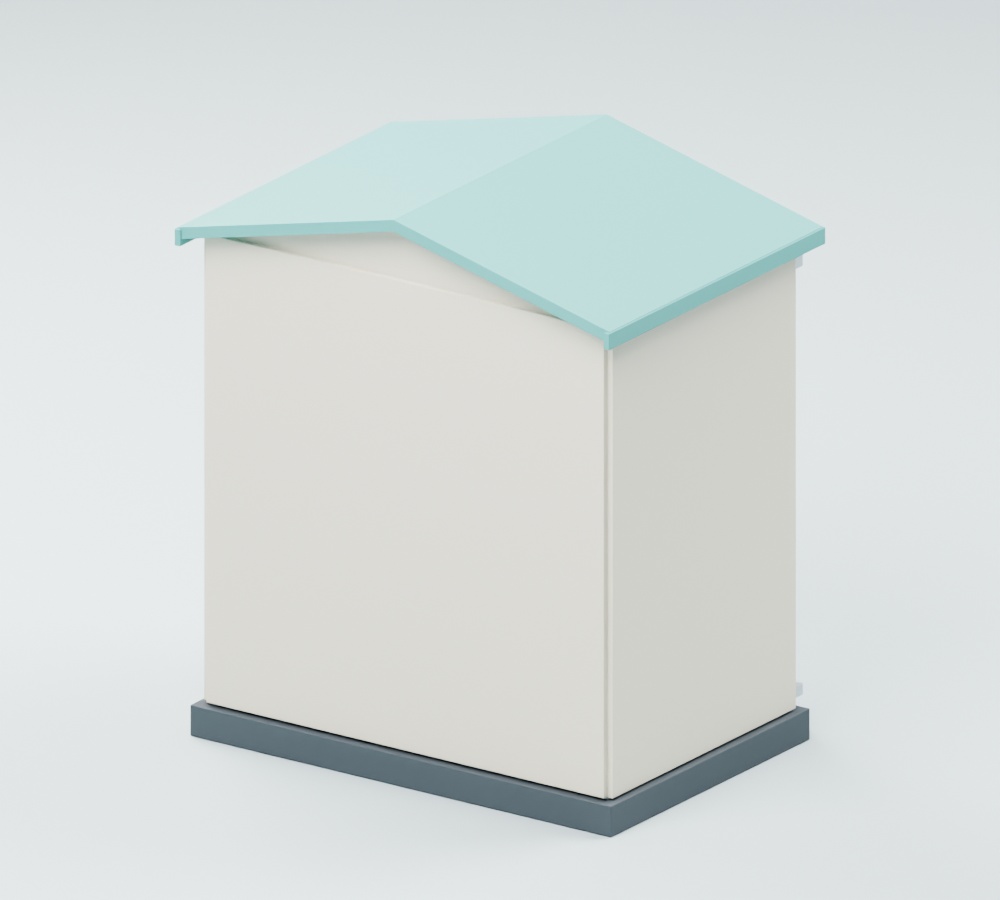 切妻屋根の小型物置|静止3D素材1種|Blender・FBX・GLB・OBJ