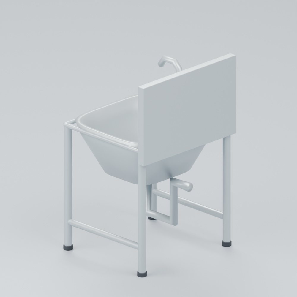 深型掃除用流し|静止3D素材1種|Blender・FBX・GLB・OBJ