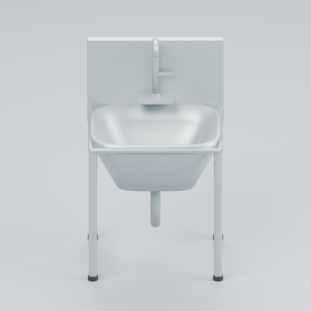 深型掃除用流し|静止3D素材1種|Blender・FBX・GLB・OBJ