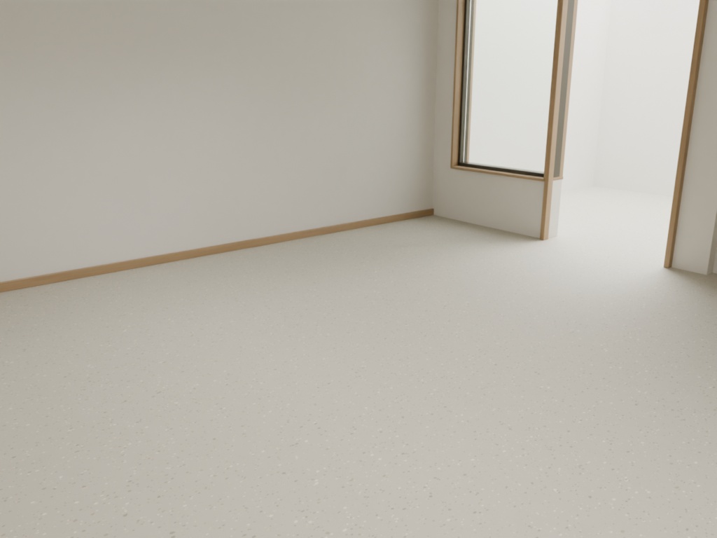 中庭のある小さなカフェ|家具あり・空室 3D背景素材