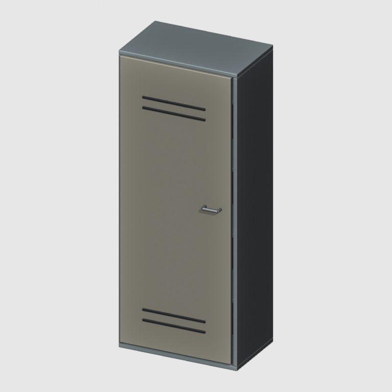 清掃用具ロッカー｜静止3D素材1種｜Blender・FBX・GLB・OBJ