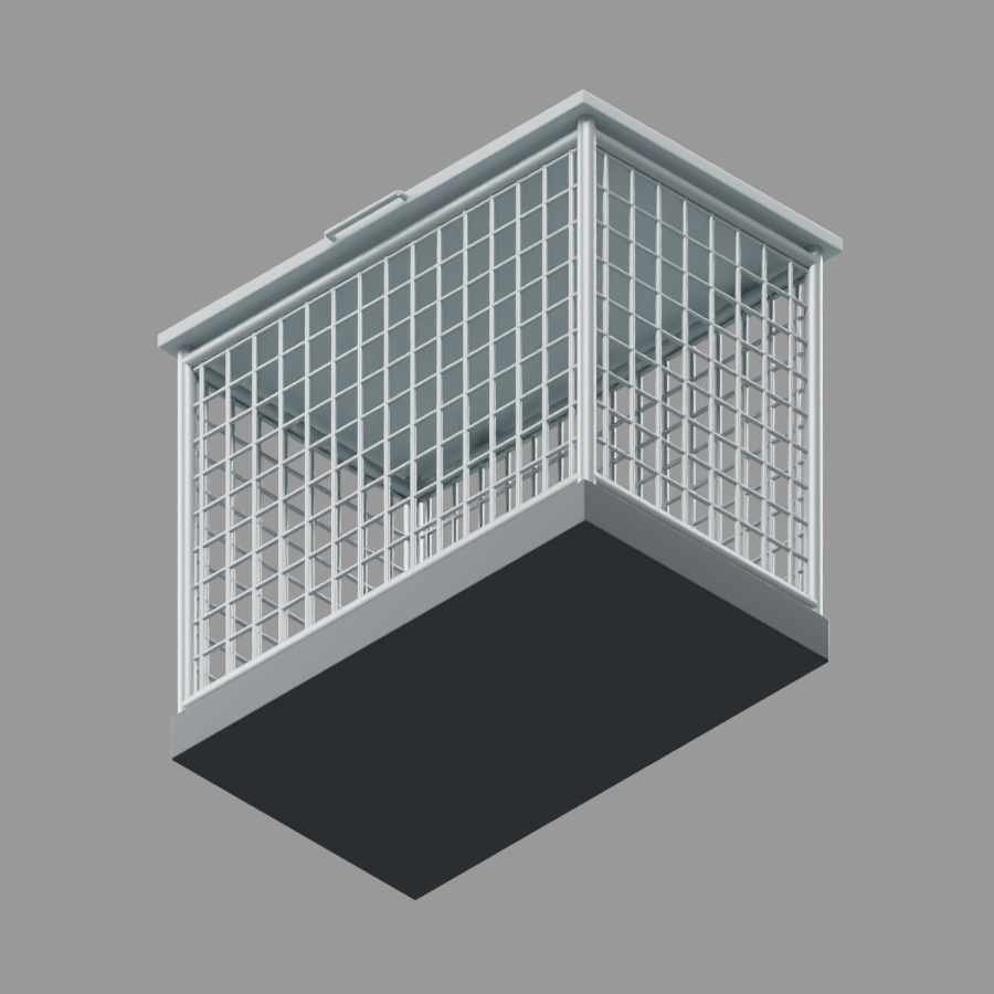 屋外ごみ集積ケージ|静止3D素材|Blender・FBX・GLB