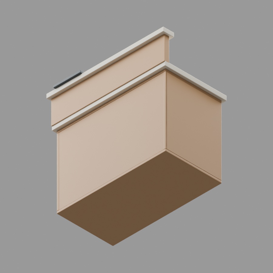 小型会計カウンター|静止3D素材|Blender・FBX・GLB