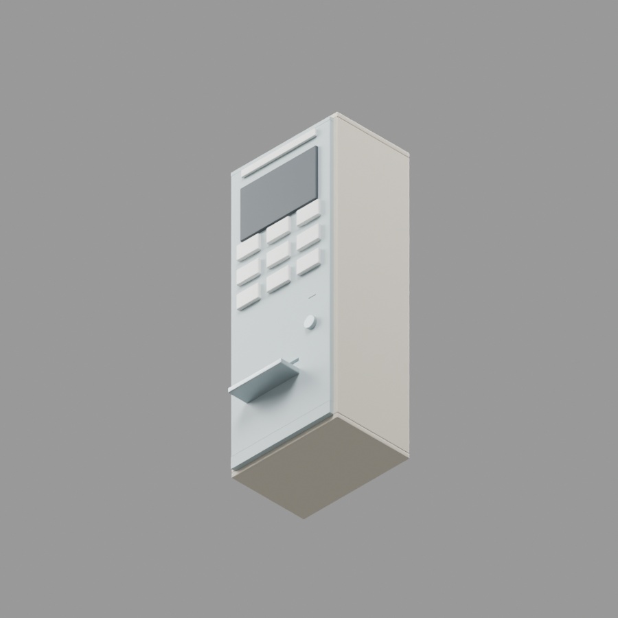 汎用券売機|静止3D素材|Blender・FBX・GLB