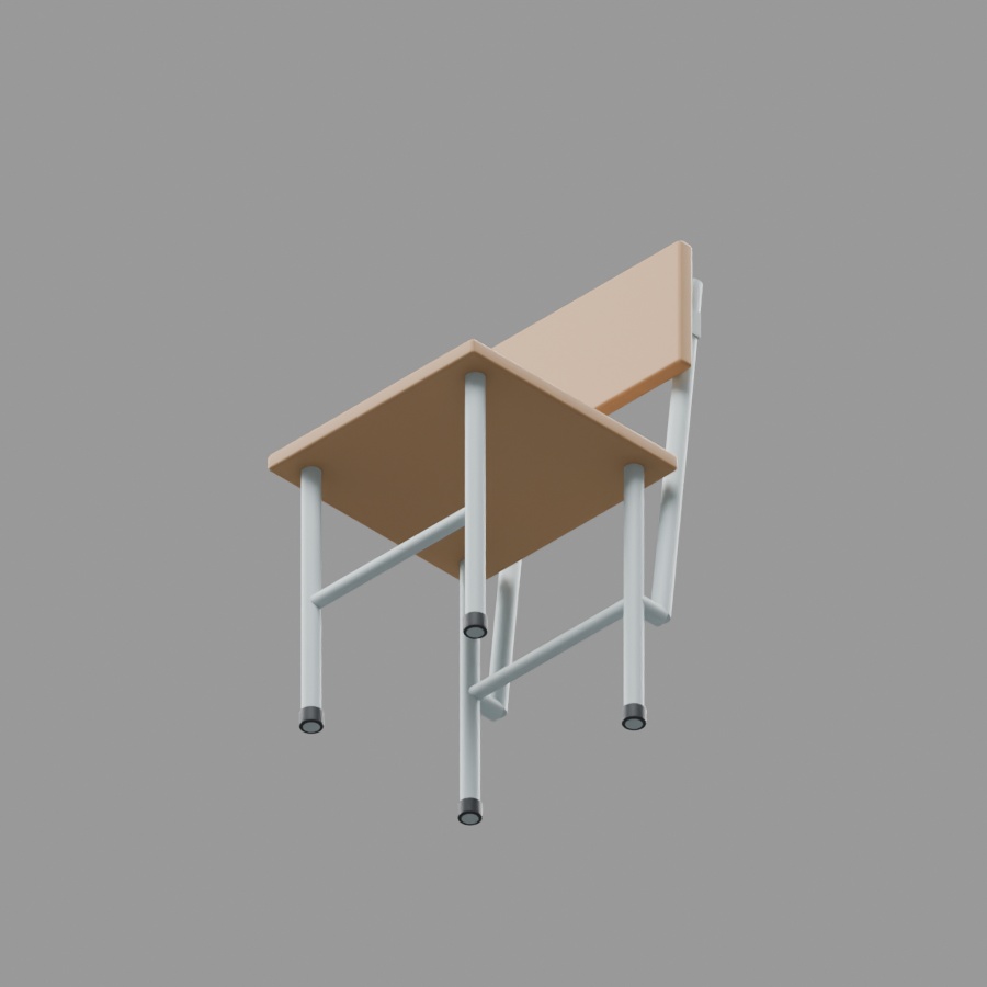学校の椅子|静止3D素材|Blender・FBX・GLB