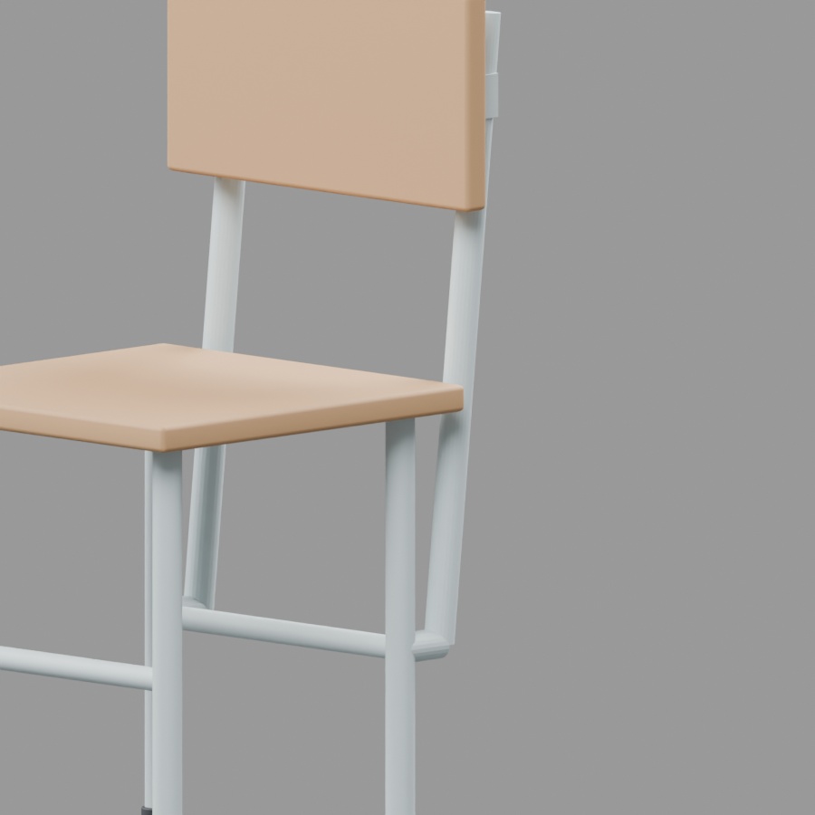 学校の椅子|静止3D素材|Blender・FBX・GLB