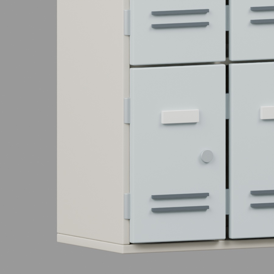 個人用スクールロッカー|静止3D素材|Blender・FBX・GLB
